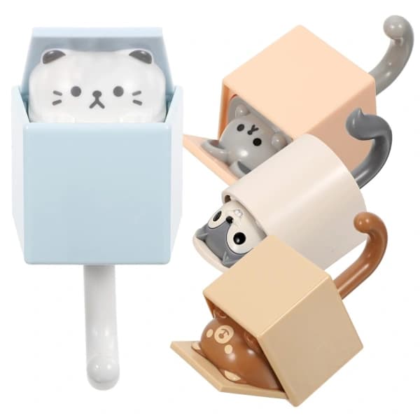 4 Cute Animal Wall Hooks Cartoon Wall Hooks Bathroom for Kitchen Office