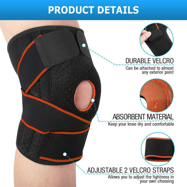 IC Knästöd Open-Patella Gel Knästöd med Justerbar