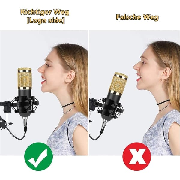 IC-kondensatormikrofonkit, USB-mikrofonset USB-plug and play-anslutning för sändningar