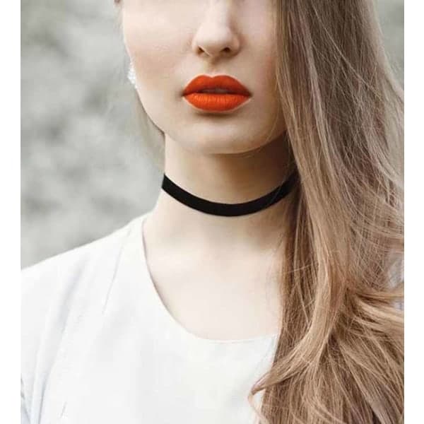 IC 6-pak Choker Halskæde / Halsbånd - One size Sort one size