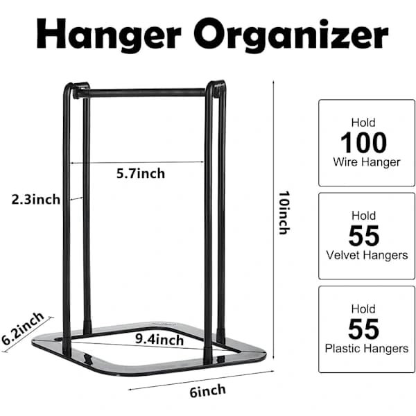 Portable Hanger Organizer Rack Wardrobe Hanger Storage Stacker Holder Laundry
