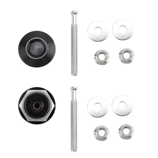 2 st Bil Stötfångare Snabbkoppling Tryckknapp Huvlås Clips Kit