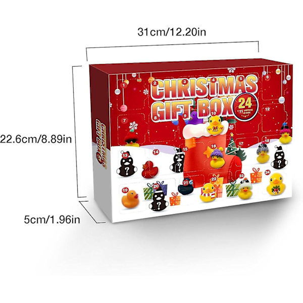 Gummianka-Adventskalender 2023. Adventskalender 2023 Barn. Adventsanka Bad Till 09(24 ducks)