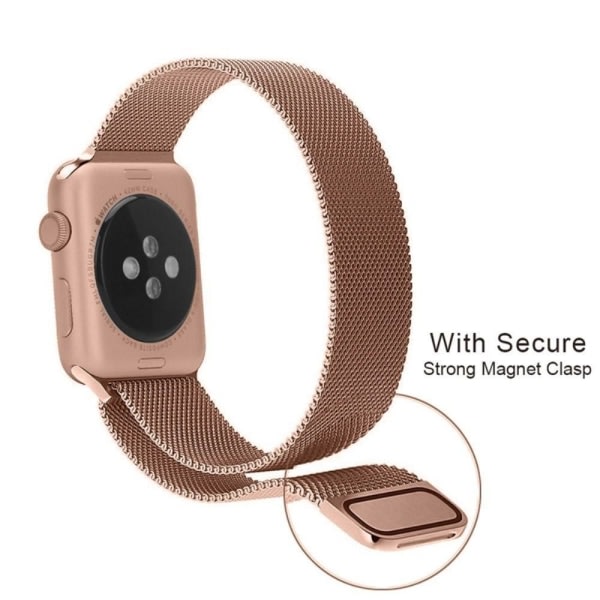 IC Milanese Loop Metall Armbånd Apple Watch 41/40/38 mm - Roséguld Roséguld Roséguld