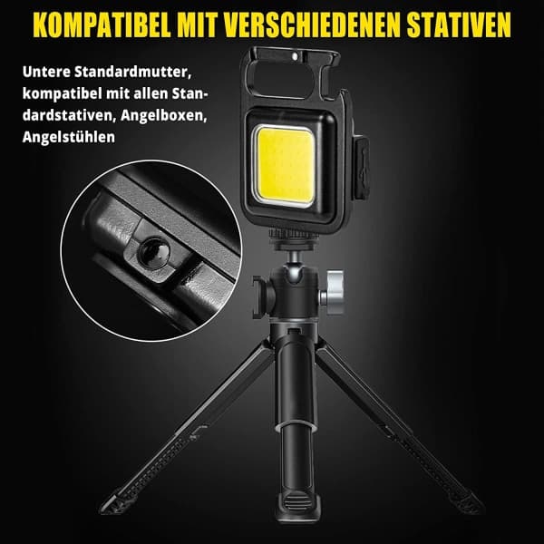 IC st Mini oppladbart lommelykt, 500 lumen 4 moduser Bærbar liten m
