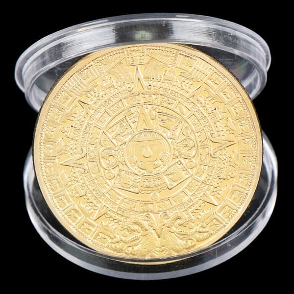 1. Maya Minnesmynt Pyramider Mynt Mexico Aztec Minnesmerke
