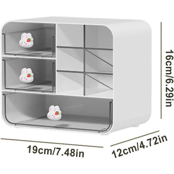 Cute Desk Organizer | Transparent Desk Accessories | Table Organizer Shelf, Home