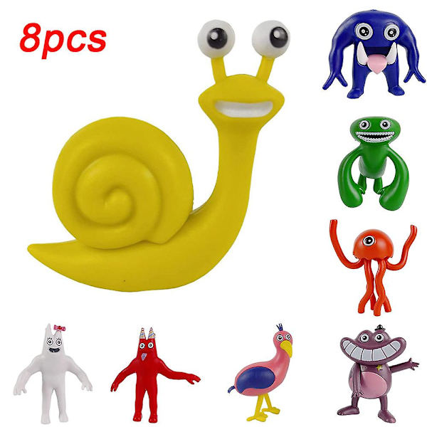 8st/ set Garten Of Banban Game Figurer Samlarmodell Leksaker Presenter Heminredning