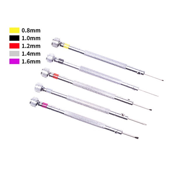 IC 5st Mini med slitsade bitar för watch Skruvmejsel Rep 5pcs
