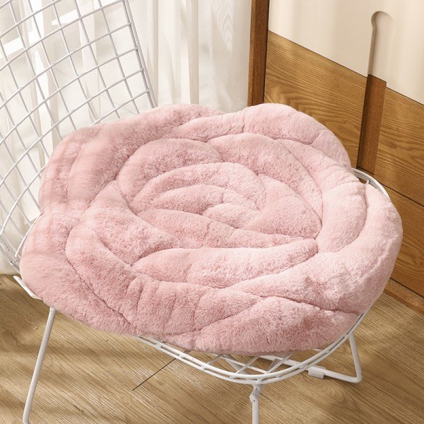 Blød, hyggelig siddepude, plyspude i lyserød, siddepuder Pink 45*45cm