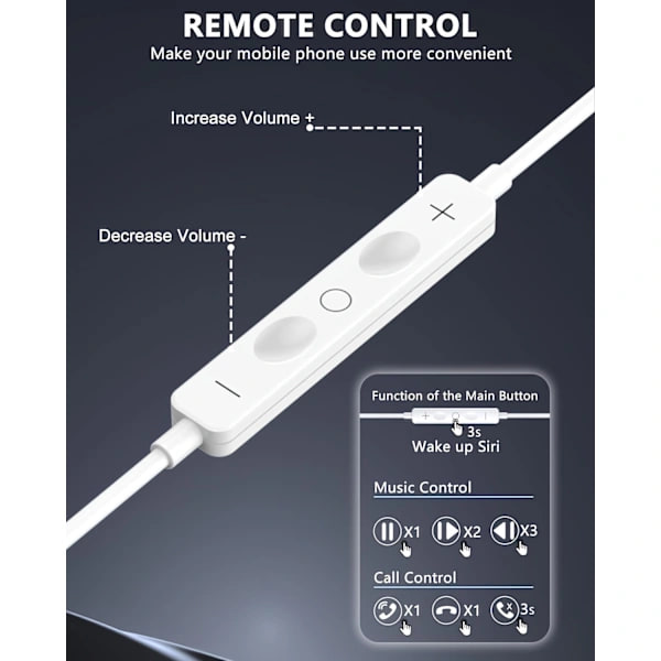 In-Ear Headphones with USB-C Cable DAC White white