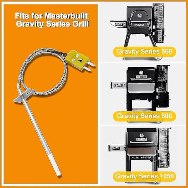 Temperatursensorsett for Masterbuilt Gravity Series 560 800 1050 Digital Kullgrill Røyker, Rustfritt Stål 1 Stk