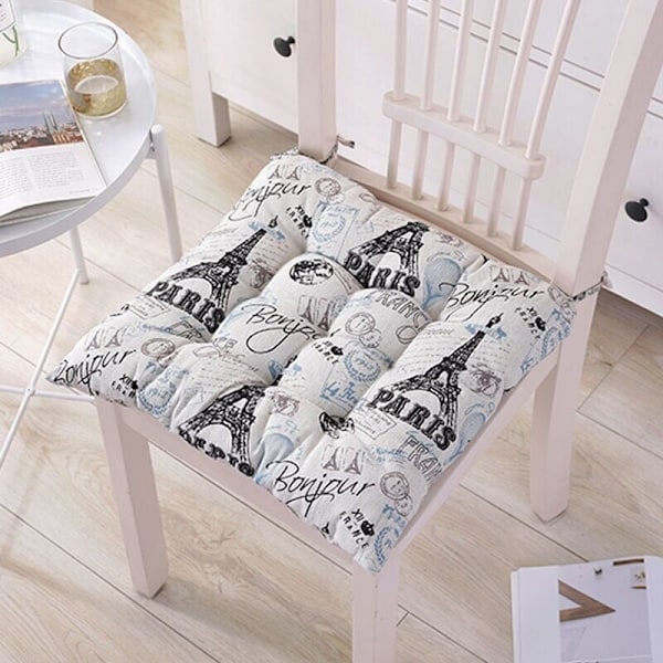 Sæt med 6 Stolhynder 40x40, Dekorativ Hynde Stolhynde Havehynder, Polyester (D),DEBUNS