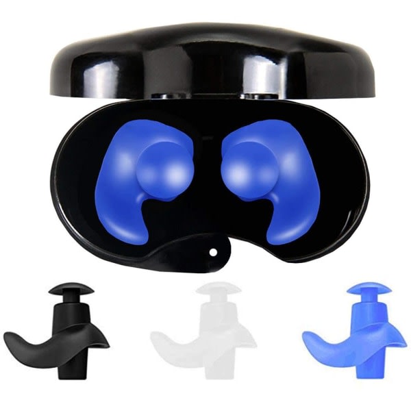 IC Simskruv öronproppar i silikon 5 st (high-end box 2 svarta 2 blå 1 vit)digitala