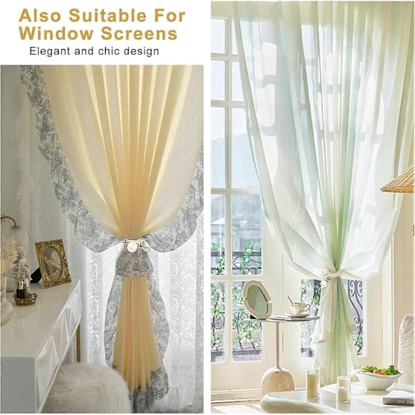 Beaded Curtain Tiebacks, 1-Pack, Adjustable to Enhance Home and Office Decor