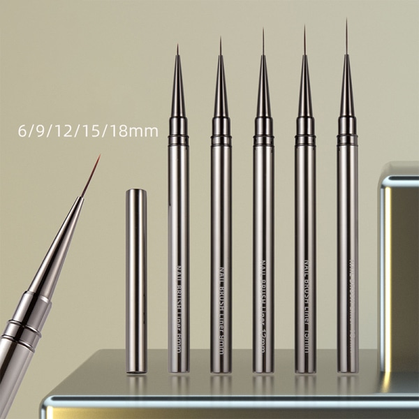 Kynsien taideharjat Liner Detailer Striping Brush Geelilakka Manikyyri 12MM