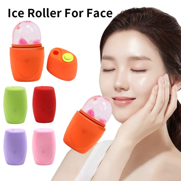 IC Silikon Ice Face Roller Skin Care Face Massager Ice Cube bricka