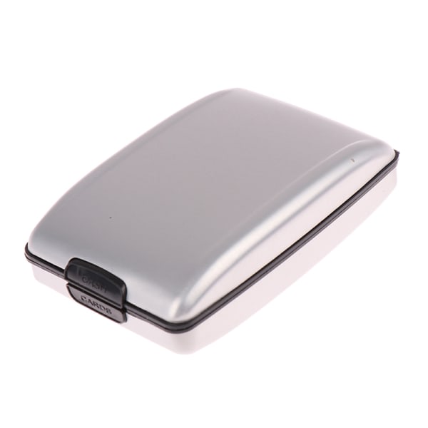 IC rfid insättnings- og udtagsplånbok kreditkortshållare plånbok al Silver