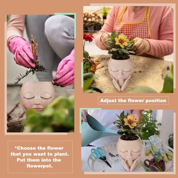 IC Blomsterpotte, Dukkehoved Design, Blomsterpotte (med drænhul)