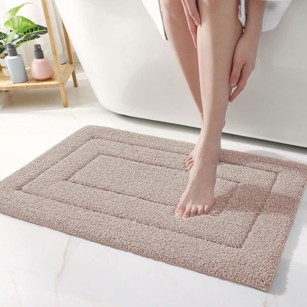 IC Kylpyhuoneen Matot Kylpymatto, liukumattomat superimevät kylpymatot, konepesu ja kuivaus, erittäin pehmeä kylpyhuoneen lattiamatto, 24\"x16\", beige