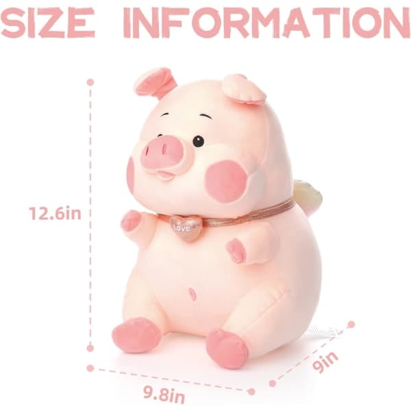 IC Blød Plys Gris Pude Legetøj til Børn 12,6 tommer Kawaii Soft