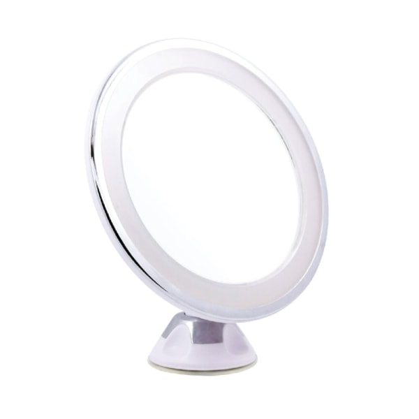 UNIQ Sugkop Makeup Spejl LED-Lys & x10 Forstørrelse - Hvid qd bedst