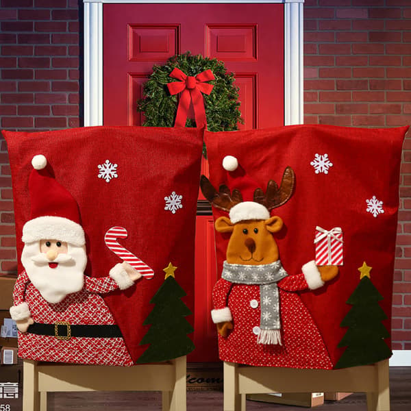 IC Julen Tomte Käpp Snögubbe Röd Stol Väska Stol Matstol Älg