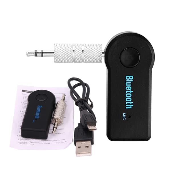 IC Trådløs Bluetooth 5.0 mottaker senderadapter 3,5 mm uttak svart