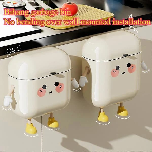 Wall-mounted trash can with lid, garbage storage box, light luxury trash can, large household trash can [YJD] A-9L A-9L A-9L