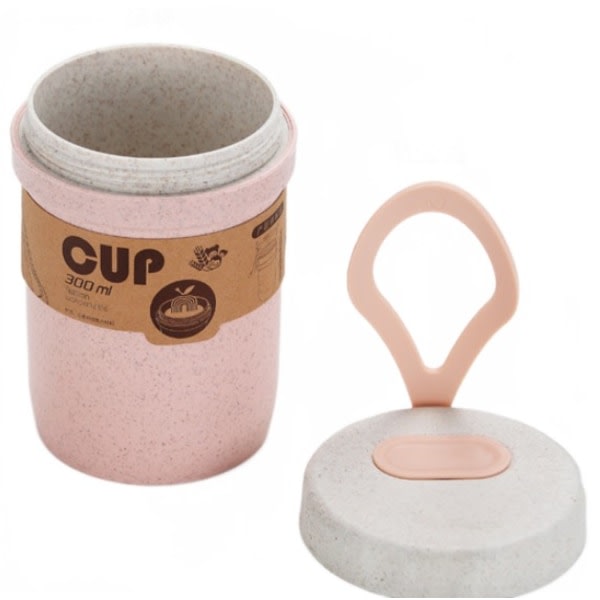 IC Tät Dubbelväggig Halmkopp med Sugrör (Nordic Powder)