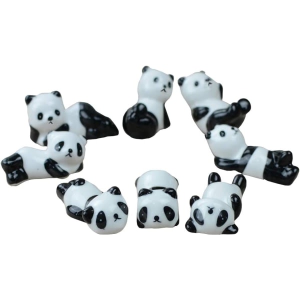 IC 8 st Söta pandor keramisk ätpinnehållare