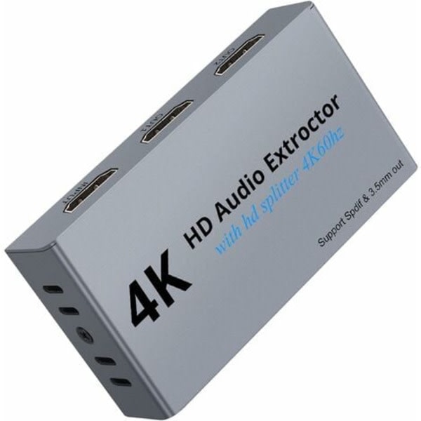 4K 3D HDMI Audio Extractor med HD 1x2 HDMI Splitter HDMI til Optisk SPDIF Toslink-adapter