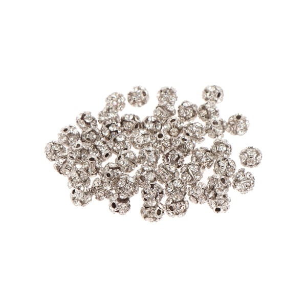 IC 50 st 6 mm Rhinestone Rone kristallkula lösa distanspärlor för J H-8mm