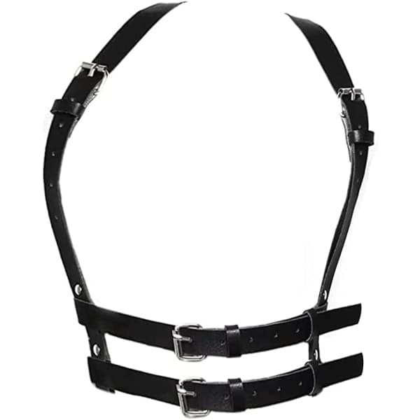 IC Kvinders Læderbælte, Body Chain Bælte med Rygstropper