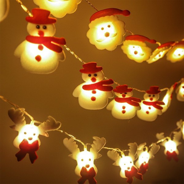 IC snögubbe Led Fairy String Light Xmas Tree Ornament Christmas
