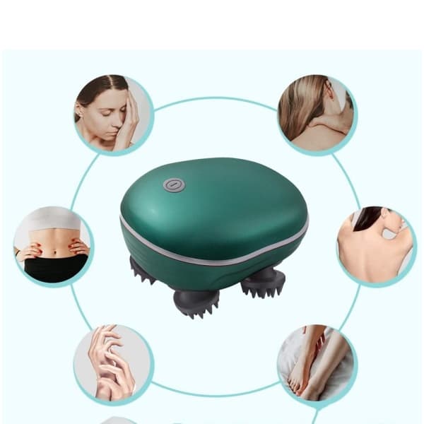 IC Elektrisk Hårbottenmassager, Vattentät Huvudmassage Grön