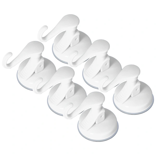 1PC Strong Vacuum Wall Hook Towel Hook Plastic Self-Adhesive Suction Cup for Kitchen Bathroom White