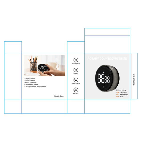 Stille Magnetisk LED Digital Køkken Timer Vækkeur Køkken