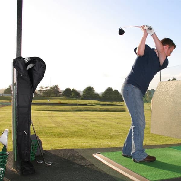 Golfklubbförvaringsväska med axelrem, bärväska för golfare, svart