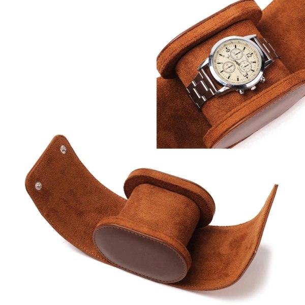 IC Travel Watch Organizer Kellokotelo PU Nahkainen Rullakello Musta