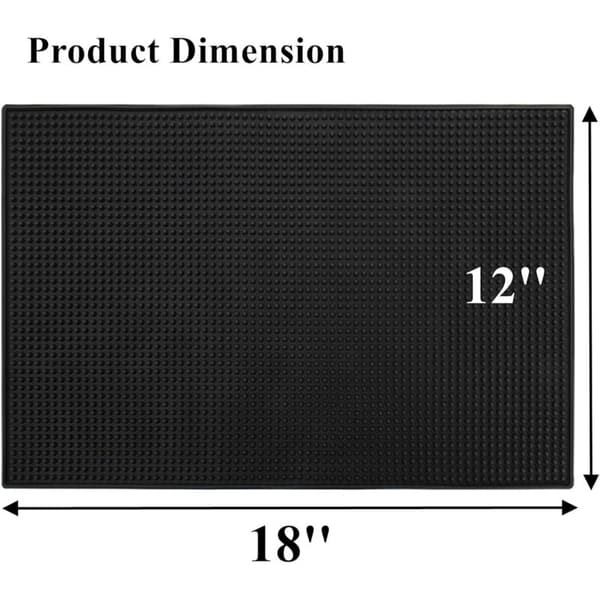 Sett med 2 svarte matter 45 x 30 cm for gummibar