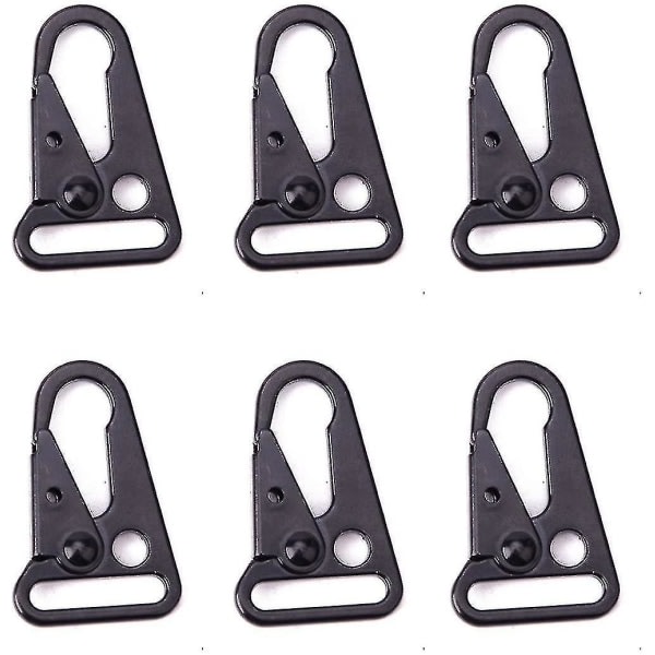 6 stk forstørrede karabinkroker Hk ok Heavy Duty snapokar Slingklemmer for utendørs bruk Veske Ryggsekk 6 stk IC