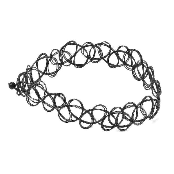 IC CNE Vintage Tattoo Svart Elastisk Stretch Anklet Ankel