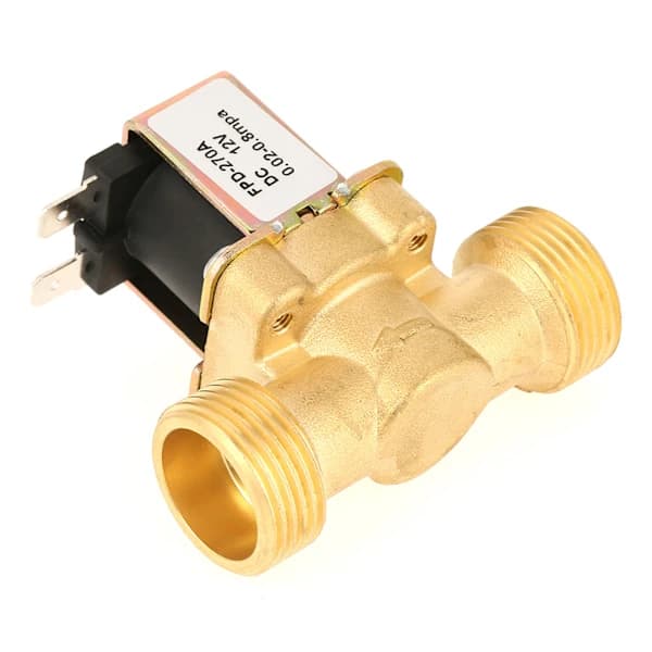 1 stk. DC12V G3/4 normalt lukket elektrisk messingmagnetventil til vand