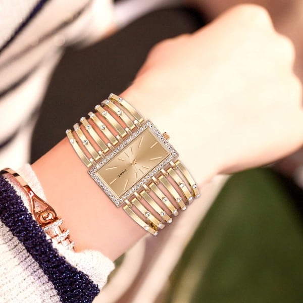 IC Bling Krystal Armbånd Kvinders Kvadratisk Smartwatch