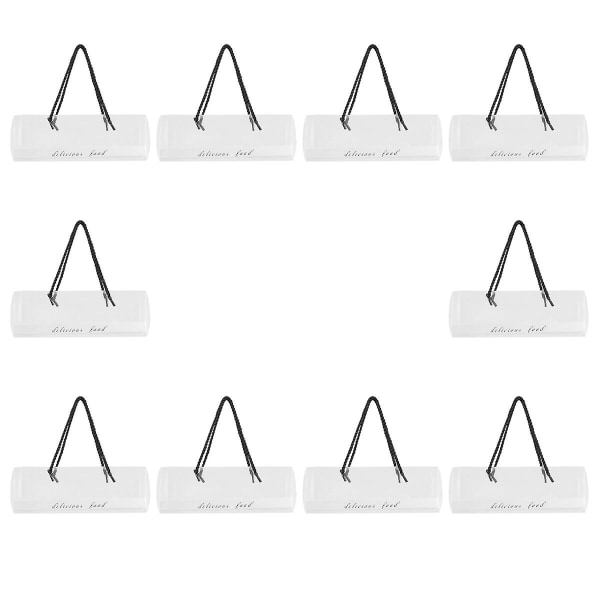 10 st tårtförpackningslådor Matförpackningslådor Bärbara förpackningslådor（22X8X8CM，svart） IC