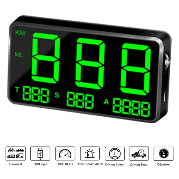 IC Digital bil GPS hastighetsmätare Hud Head Up Display Hastighetsindikator