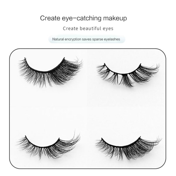 Løsøgonfransar Cat-Eye Look Wispy Fransar Extension Volym Fluffiga falska-ögonfransar 2