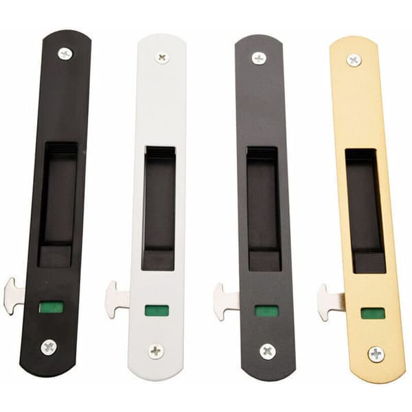 Skydedørslås - Husholdnings Rustfrit Stål Skydedør Vindue Enkelt Lås Hardware Beslag (Hvid), af DEBUNS