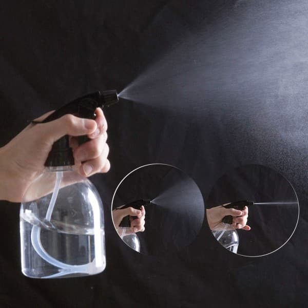 12-pack läskflaskor av klart glas Tom sprayflaska av plast med spraymunstycke för hemträdgård